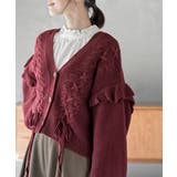 サイドレースアップケーブルフリルニットカーディガン | rps | 詳細画像29 