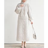 オフベージュ | ウール混ニットセットアップ | rps