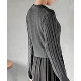 ダブルＺＩＰショート丈ケーブルニットプルオーバー | rps | 詳細画像17 