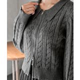 ダブルＺＩＰショート丈ケーブルニットプルオーバー | rps | 詳細画像18 