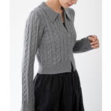 ダブルＺＩＰショート丈ケーブルニットプルオーバー | rps | 詳細画像23 