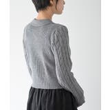 ダブルＺＩＰショート丈ケーブルニットプルオーバー | rps | 詳細画像26 