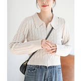 ダブルＺＩＰショート丈ケーブルニットプルオーバー | rps | 詳細画像6 