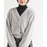 リボンボタンフェザーＶネックカーディガン | rps | 詳細画像1 