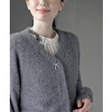 リボンボタンフェザーＶネックカーディガン | rps | 詳細画像6 