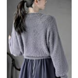 リボンボタンフェザーＶネックカーディガン | rps | 詳細画像8 