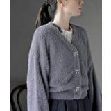 リボンボタンフェザーＶネックカーディガン | rps | 詳細画像9 