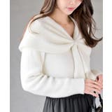 アイボリー | リボンモチーフラメフェザーニットプルオーバー | rps