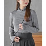 フリルネックラメリブニットプルオーバー | rps | 詳細画像1 