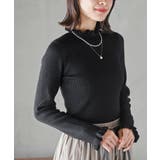 フリルネックラメリブニットプルオーバー | rps | 詳細画像18 