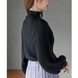 ボリューム袖ボトルネックラメリブニットプルオーバー | rps | 詳細画像27 