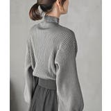 ボリューム袖ボトルネックラメリブニットプルオーバー | rps | 詳細画像34 