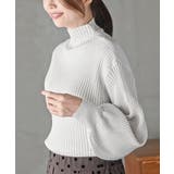 ボリューム袖ボトルネックラメリブニットプルオーバー | rps | 詳細画像7 