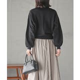 リボンボタンボリューム袖ラメニットＶカーディガン | rps | 詳細画像13 