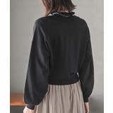 リボンボタンボリューム袖ラメニットＶカーディガン | rps | 詳細画像17 