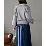 リボンボタンボリューム袖ラメニットＶカーディガン | rps | 詳細画像21 