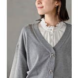 リボンボタンボリューム袖ラメニットＶカーディガン | rps | 詳細画像23 