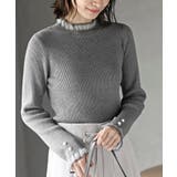 杢グレー | シアーネックリブニットプルオーバー | rps