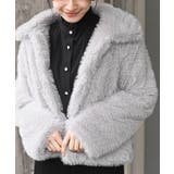 襟付きフェイクファーショートジャケット | rps | 詳細画像1 