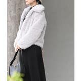 襟付きフェイクファーショートジャケット | rps | 詳細画像13 