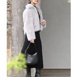 襟付きフェイクファーショートジャケット | rps | 詳細画像15 