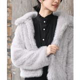 襟付きフェイクファーショートジャケット | rps | 詳細画像16 