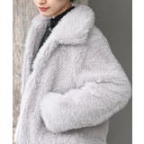 襟付きフェイクファーショートジャケット | rps | 詳細画像17 