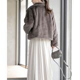 襟付きフェイクファーショートジャケット | rps | 詳細画像23 