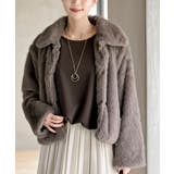 襟付きフェイクファーショートジャケット | rps | 詳細画像25 