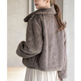 襟付きフェイクファーショートジャケット | rps | 詳細画像27 