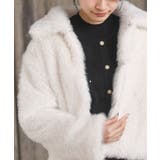 襟付きフェイクファーショートジャケット | rps | 詳細画像6 