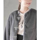 リボン釦フェイクファージャケット | rps | 詳細画像22 