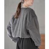 リボン釦フェイクファージャケット | rps | 詳細画像24 