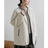 アイボリー | ボア×キルトリバーシブルジャケット | rps