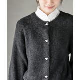 ハートボタンラメフェザークルーネックカーディガン | rps | 詳細画像30 