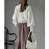 ハートボタンラメフェザークルーネックカーディガン | rps | 詳細画像4 