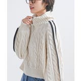 ライン入りタートルケーブルニットプルオーバー | rps | 詳細画像14 