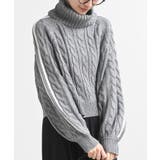 ライン入りタートルケーブルニットプルオーバー | rps | 詳細画像23 