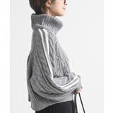 ライン入りタートルケーブルニットプルオーバー | rps | 詳細画像26 