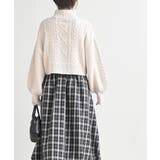 パール付きハイネックケーブルニットプルオーバー | rps | 詳細画像12 