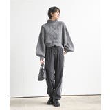 パール付きハイネックケーブルニットプルオーバー | rps | 詳細画像18 