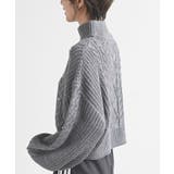 パール付きハイネックケーブルニットプルオーバー | rps | 詳細画像23 