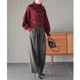 パール付きハイネックケーブルニットプルオーバー | rps | 詳細画像5 