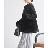 異素材切替パール付きフェイクファーコート | rps | 詳細画像14