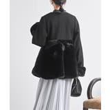 異素材切替パール付きフェイクファーコート | rps | 詳細画像15