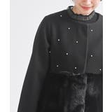 異素材切替パール付きフェイクファーコート | rps | 詳細画像17