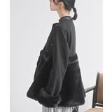 異素材切替パール付きフェイクファーコート | rps | 詳細画像18