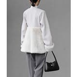 異素材切替パール付きフェイクファーコート | rps | 詳細画像23