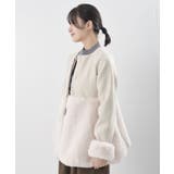 異素材切替パール付きフェイクファーコート | rps | 詳細画像29