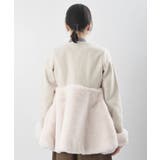 異素材切替パール付きフェイクファーコート | rps | 詳細画像30